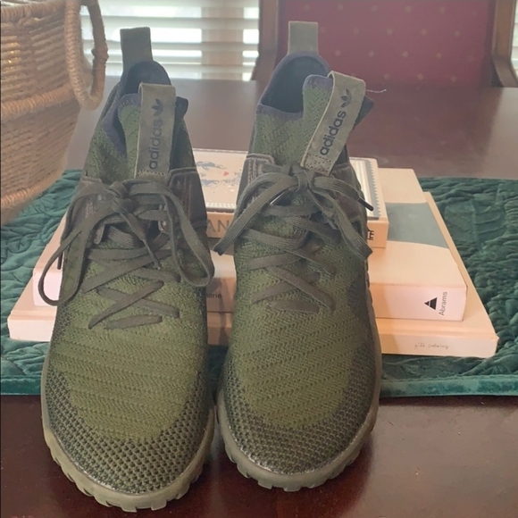 adidas Other - Adidas Tubular Green Knit Sneakers with Lace-Up Design